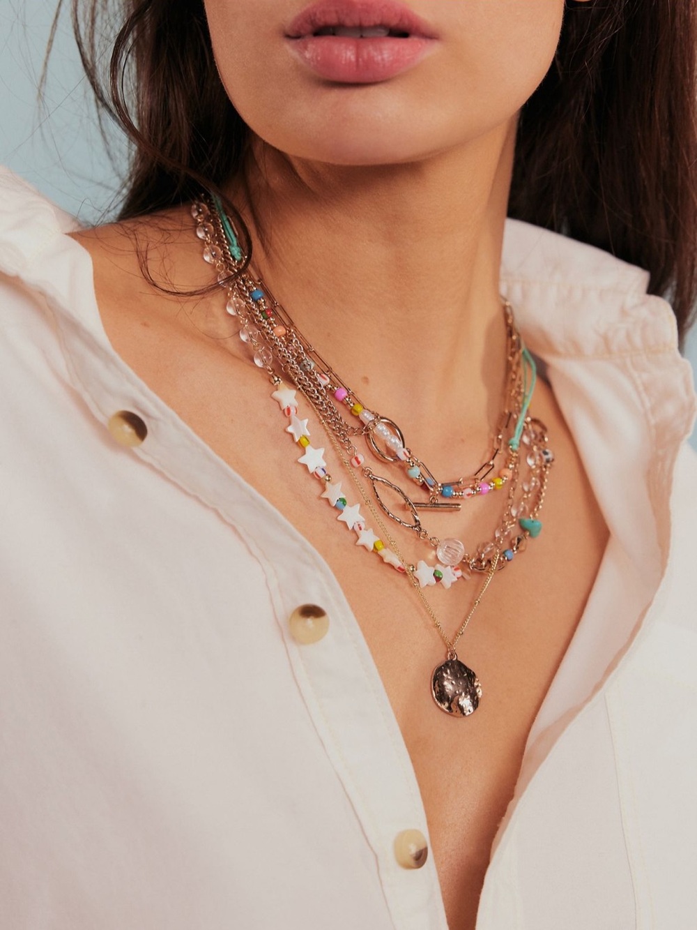 NWT Free People Starry Layer Necklace